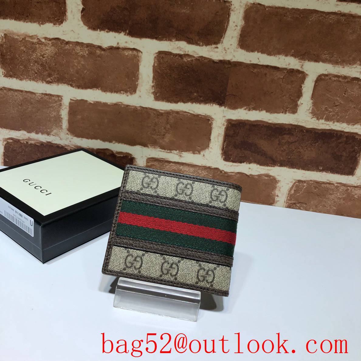 Gucci men Ophidia GG Short Supreme Purse Wallet