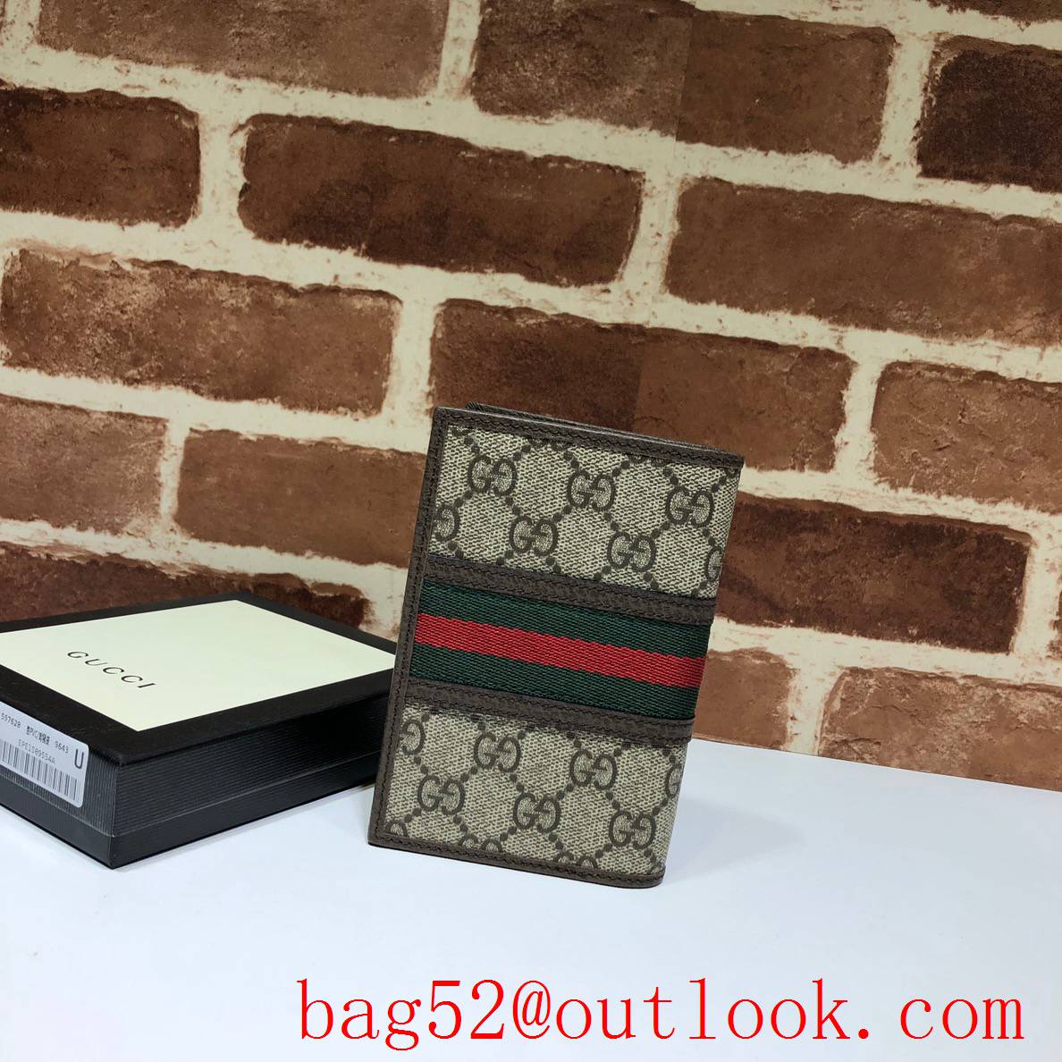 Gucci Ophidia GG men purse Passport Holder Wallet 