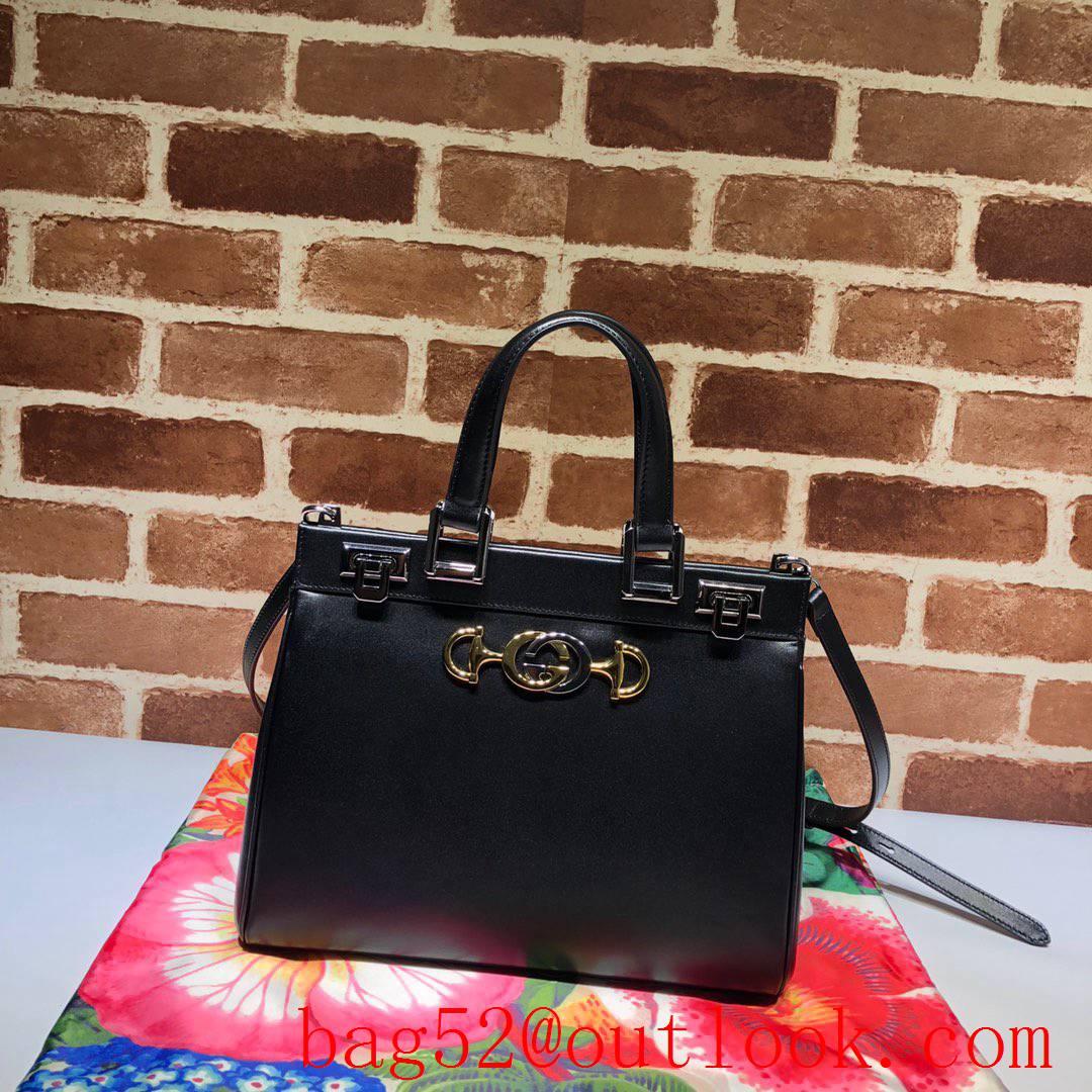 Gucci Zumi black calfskin shoulder tote Bag