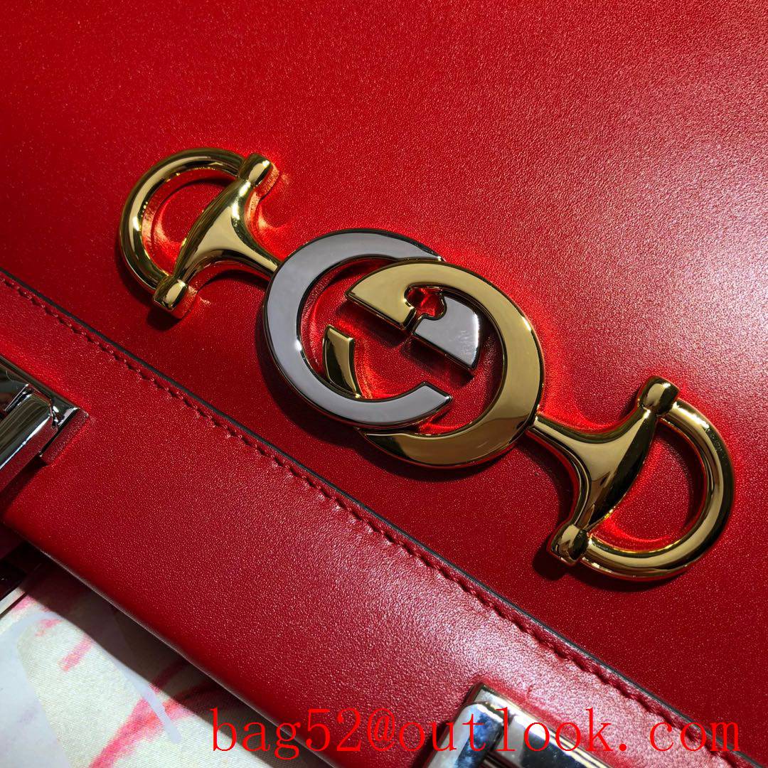 Gucci Zumi red calfskin shoulder tote Bag