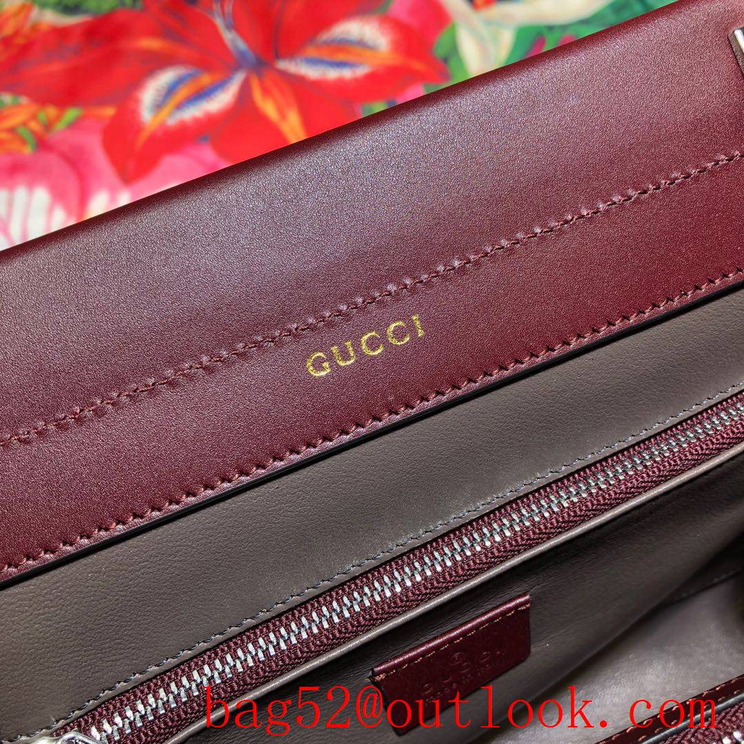 Gucci Zumi wine calfskin shoulder tote Bag