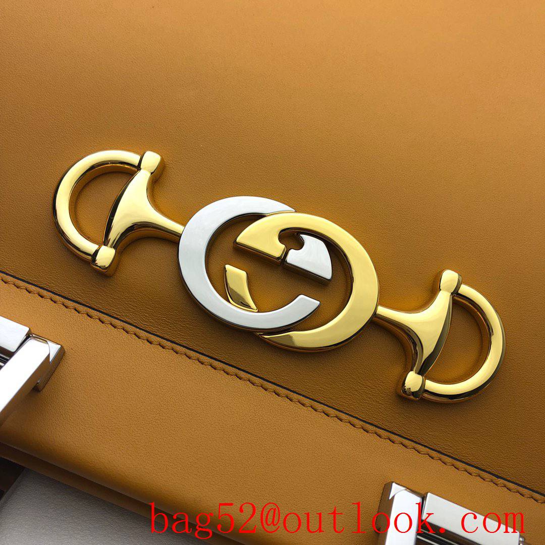 Gucci Zumi yellow calfskin shoulder tote Bag