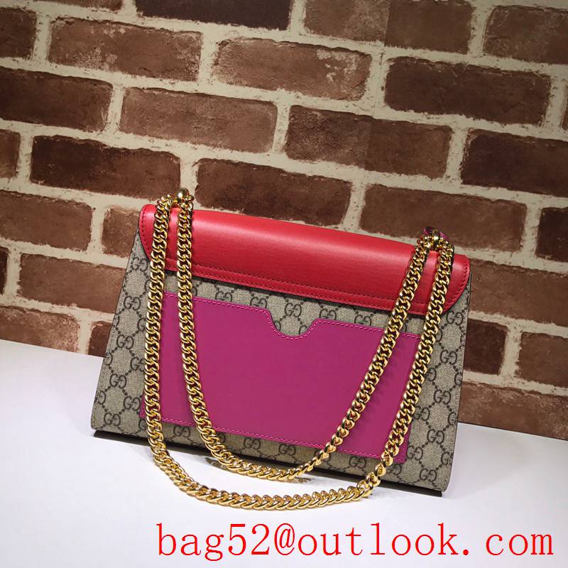 Gucci Padlock large chain red Shoulder Bag