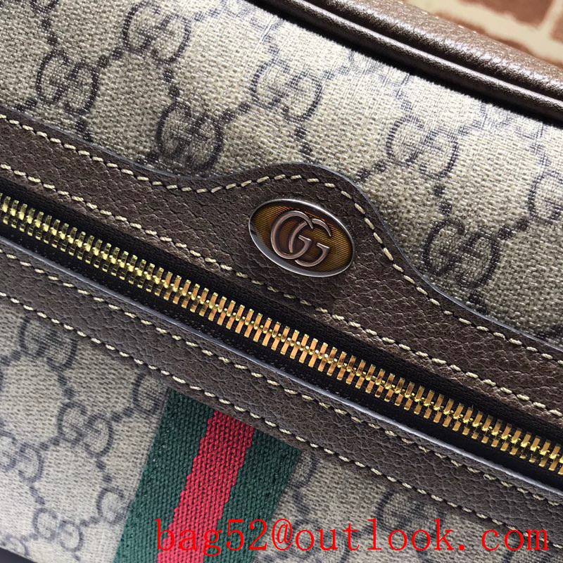 Gucci Ophidia brown Shoulder GG zipper Bag