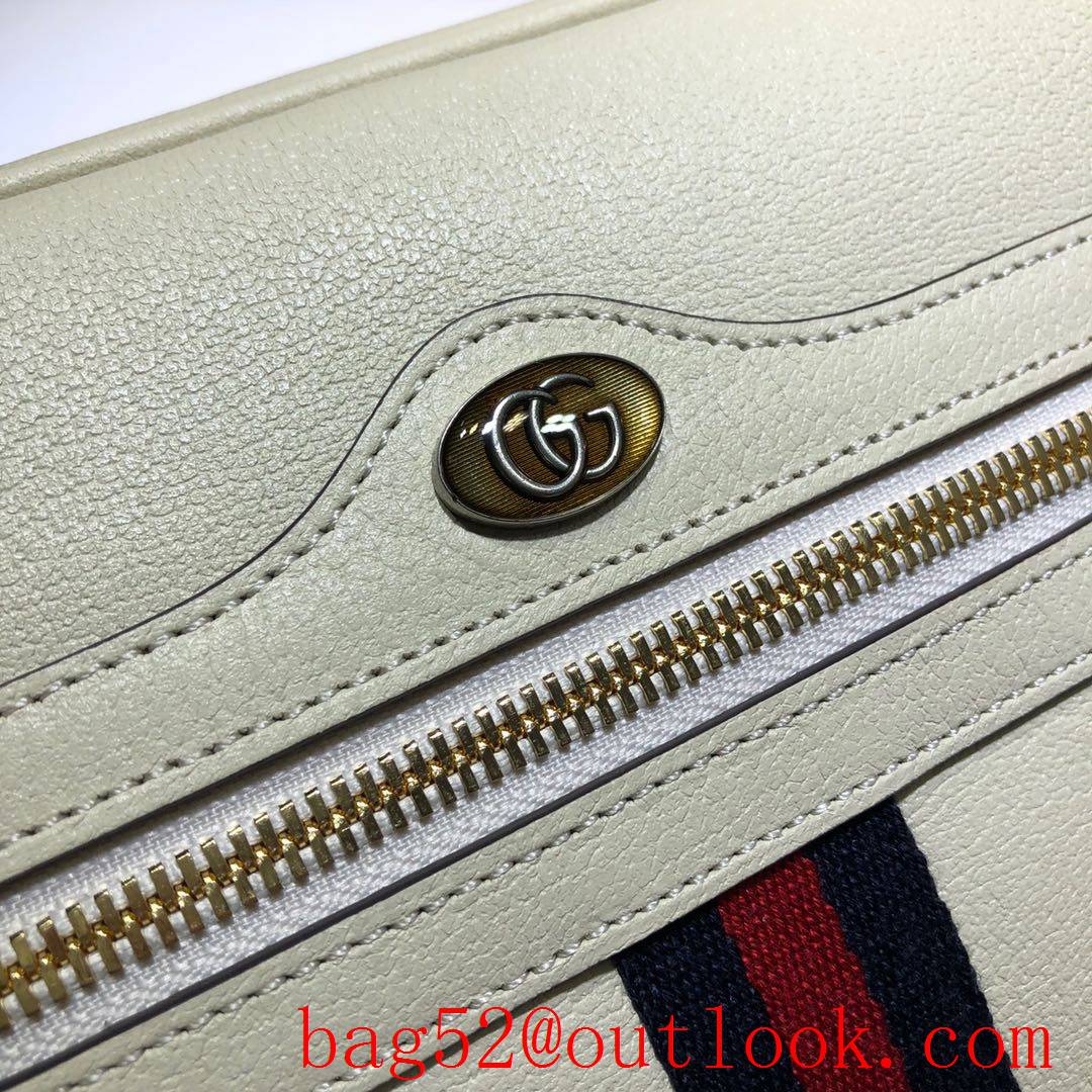 Gucci Ophidia cream real leather Shoulder GG zipper Bag