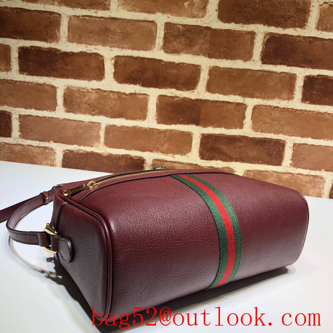 Gucci Ophidia wine real leather Shoulder GG zipper Bag