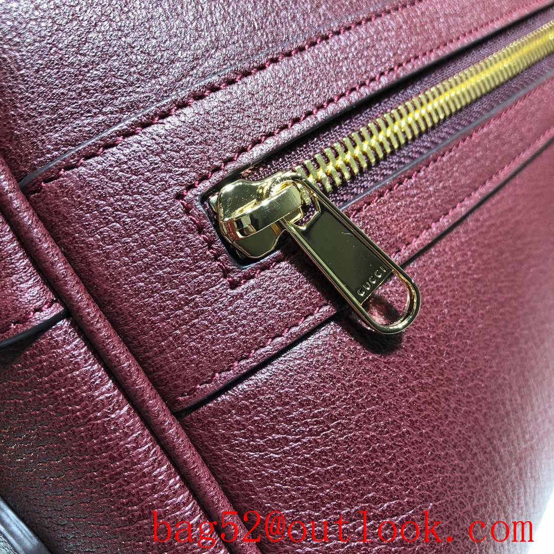 Gucci Ophidia wine real leather Shoulder GG zipper Bag