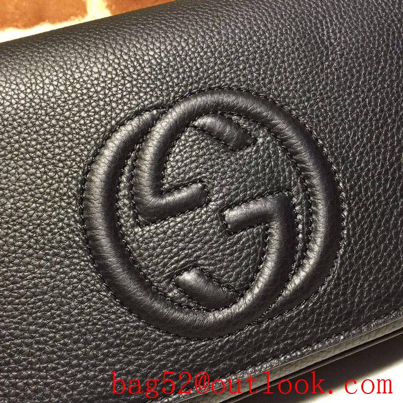 Gucci GG small black Soho chain Tassel Shoulder Bag