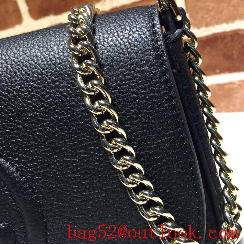 Gucci GG small black Soho chain Tassel Shoulder Bag