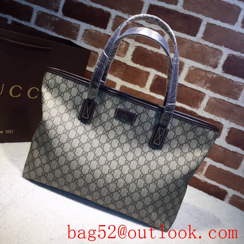 Gucci GG Supreme Coffee Canvas Shopping tote bag