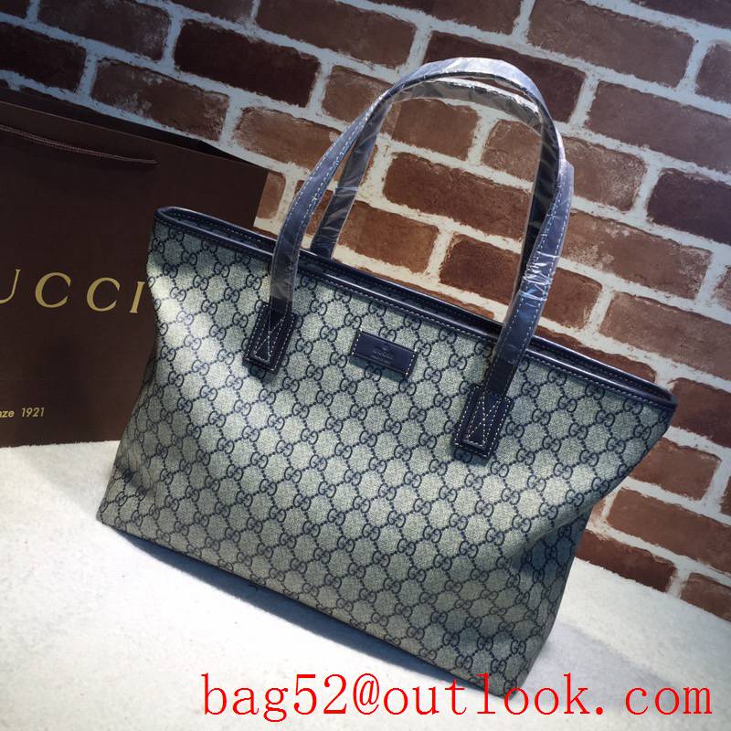 Gucci GG Supreme Navy Canvas Shopping tote bag
