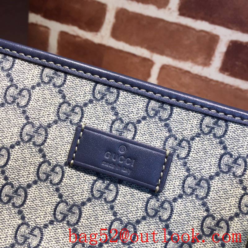 Gucci GG Supreme Navy Canvas Shopping tote bag