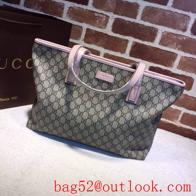 Gucci GG Supreme Pink Canvas Shopping tote bag