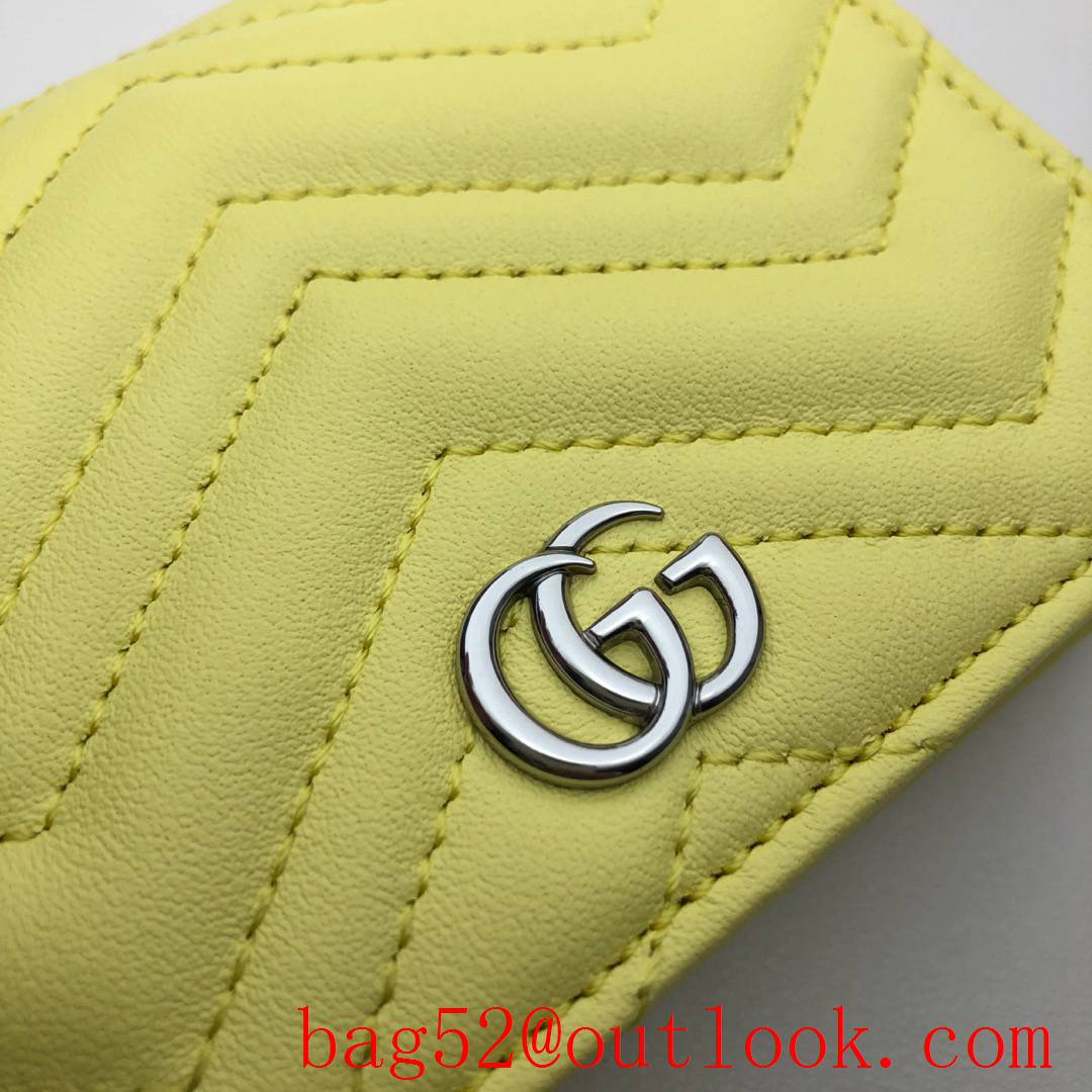 Gucci GG Marmont yellow small Card Holder Wallet Purse