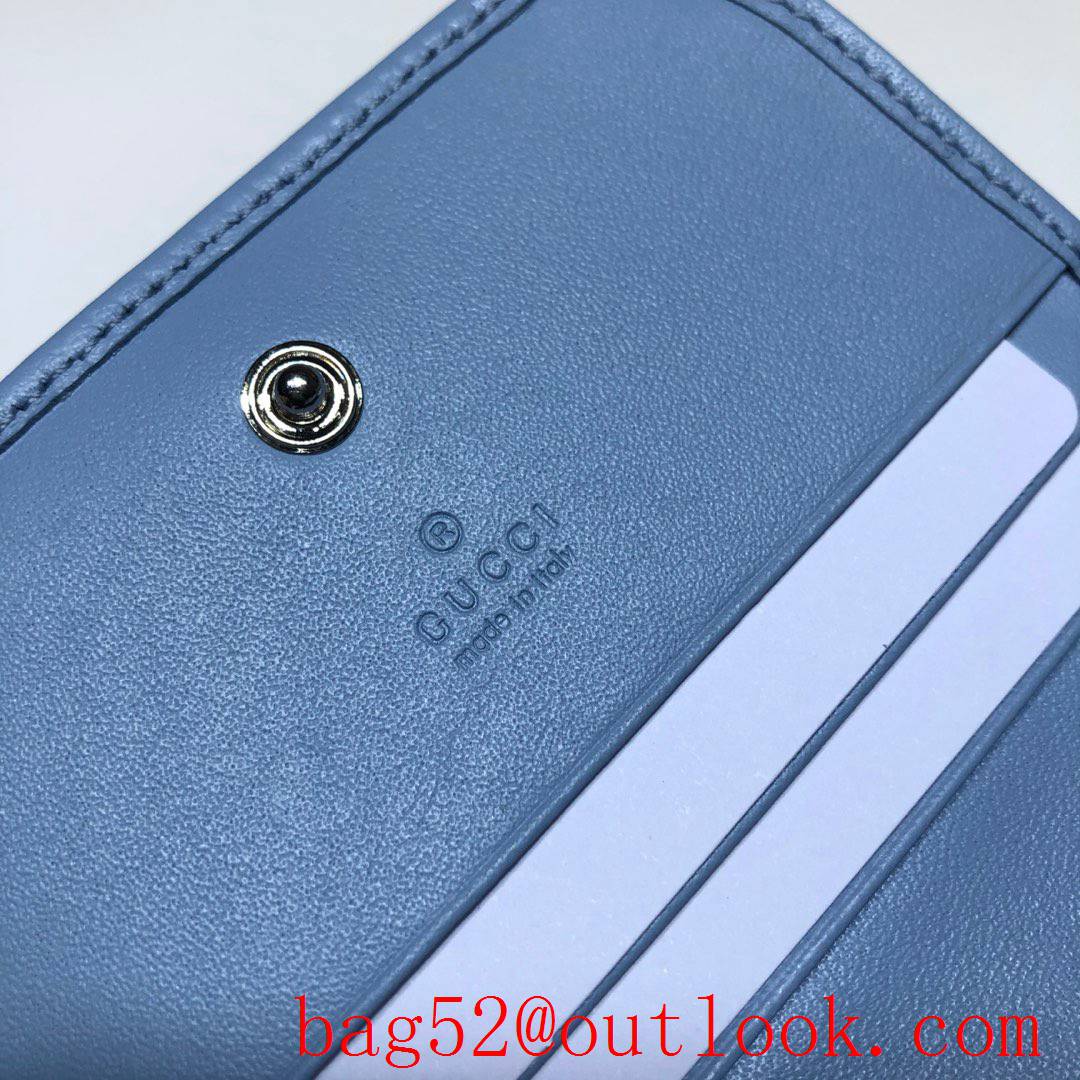 Gucci GG Marmont blue small Card Holder Wallet Purse