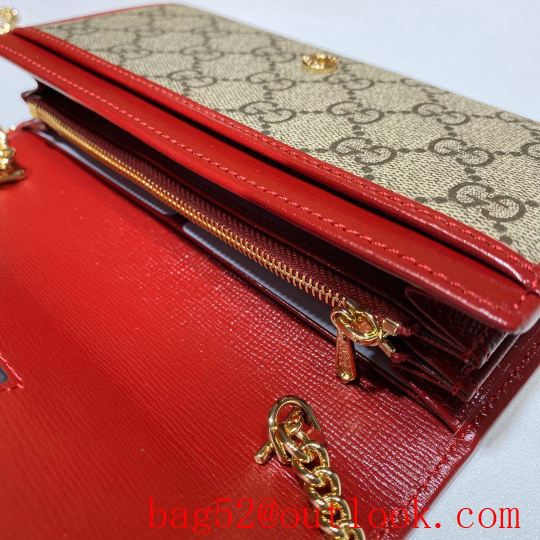 Gucci Horsebit chain red 1955 Woc Shoulder Bag Clutch Wallet Purse
