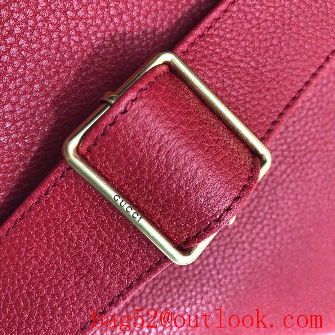 Gucci Logo men red calfskin Shoulder Bag purse