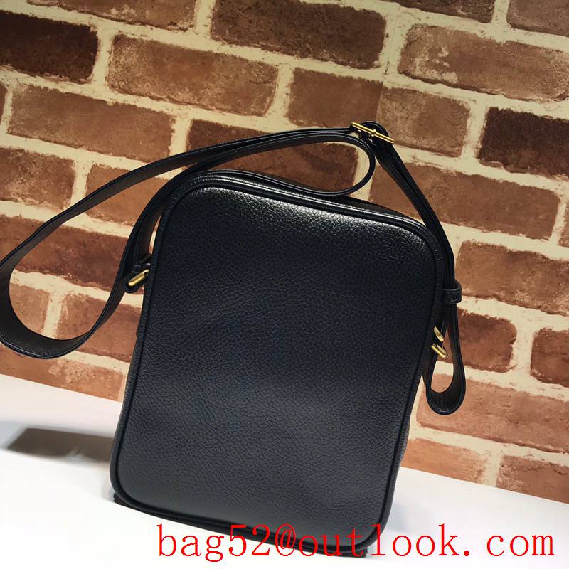 Gucci Print black calfskin Messenger shoulder Bag