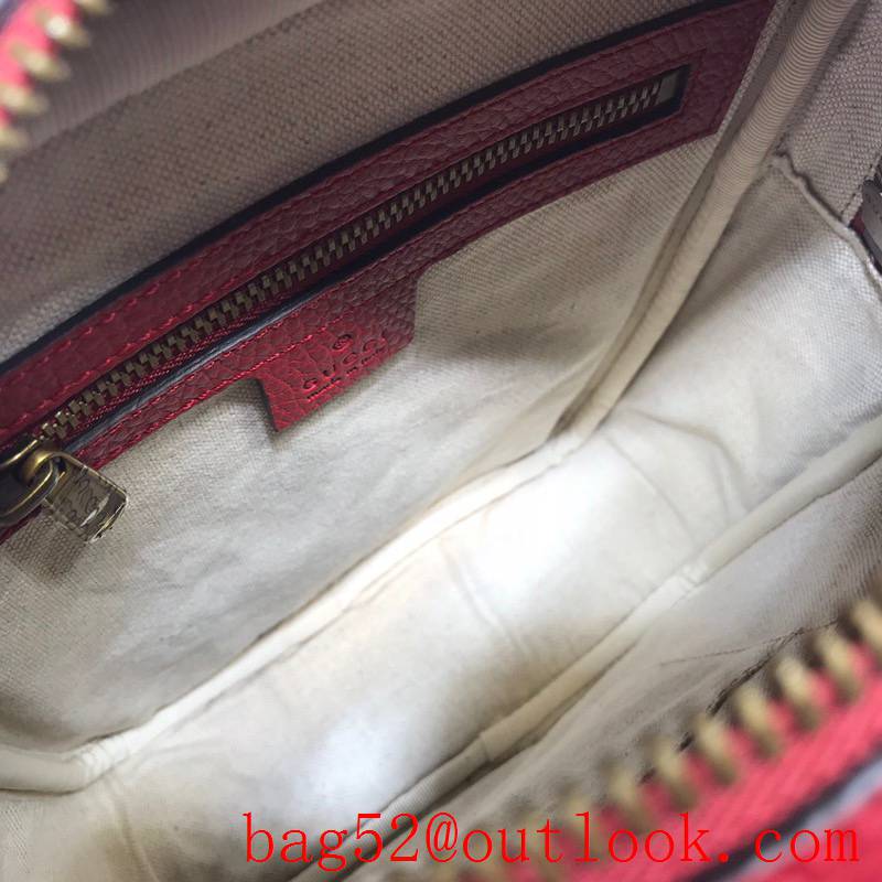 Gucci Print red calfskin Messenger shoulder Bag