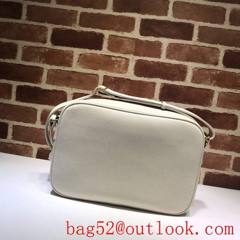 Gucci Print Logo cream large Real Leather Shoulder Bag purse