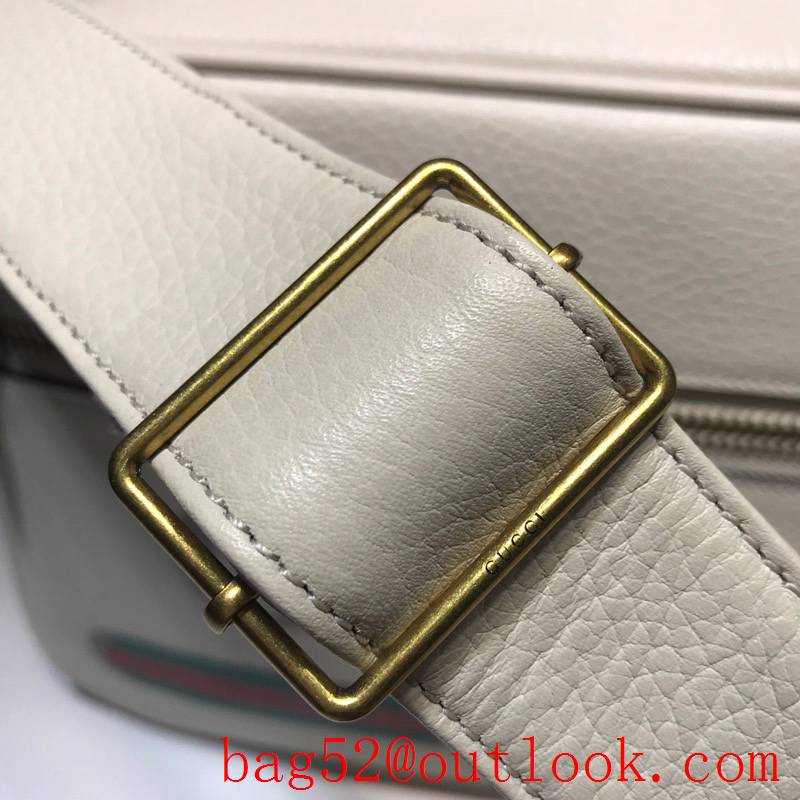 Gucci Print Logo cream large Real Leather Shoulder Bag purse