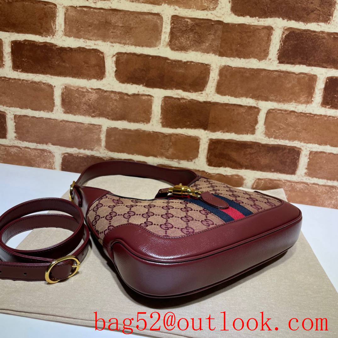Gucci Jackie 1961 Small wine shoulder tote Bag