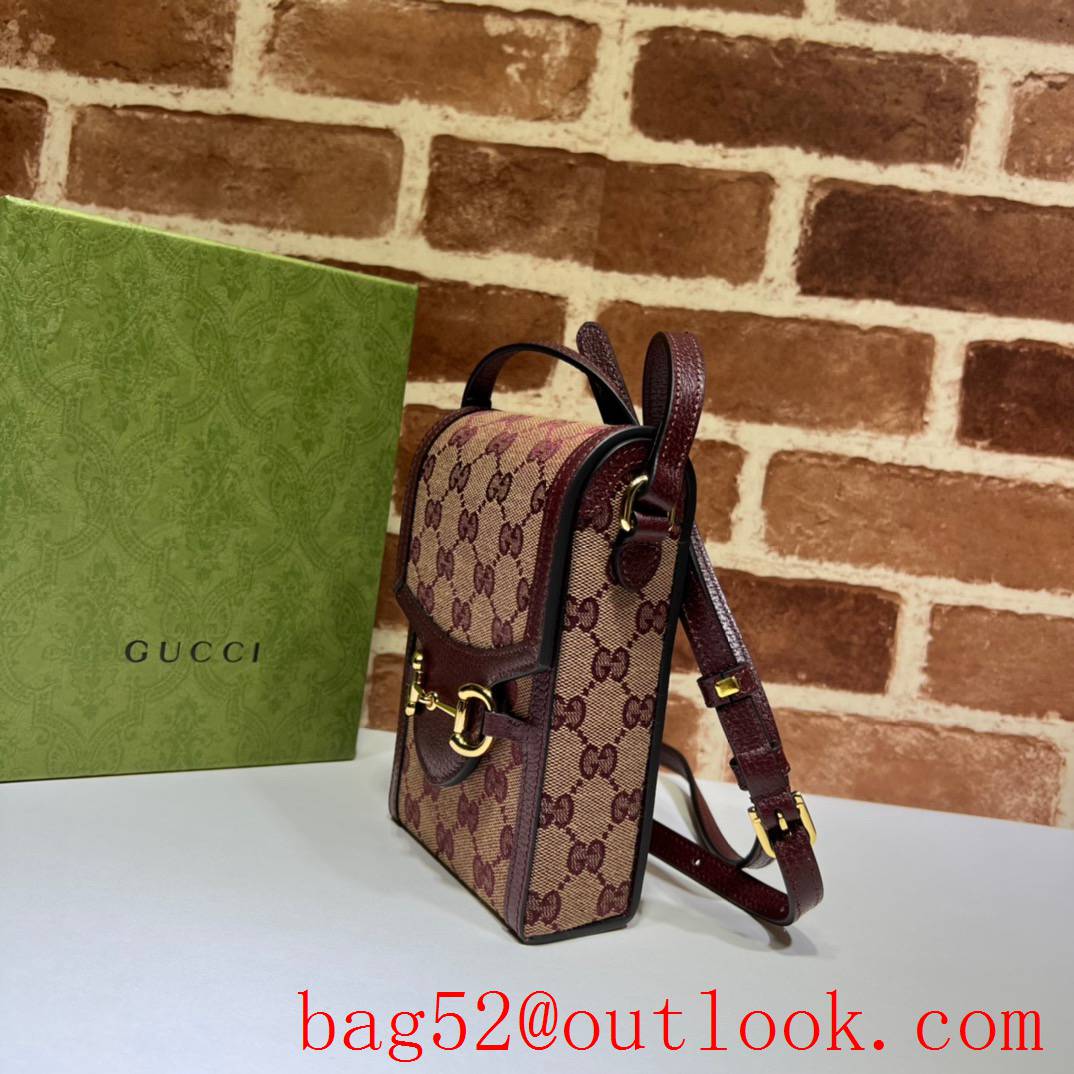 Gucci Horsebit 1955 Mini wine Phone shoulder Bag