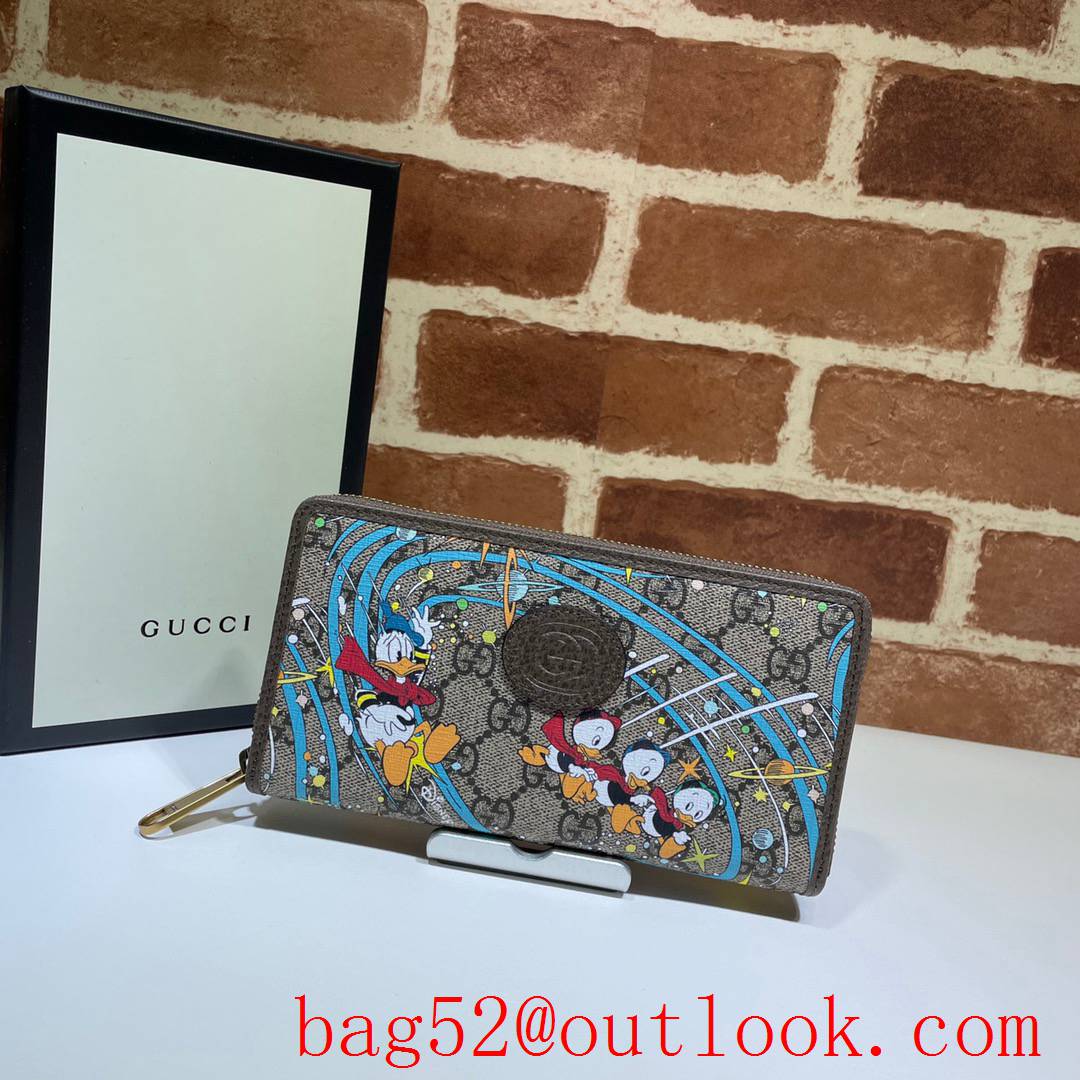 Gucci Long Disney Donald zipper Wallet Purse