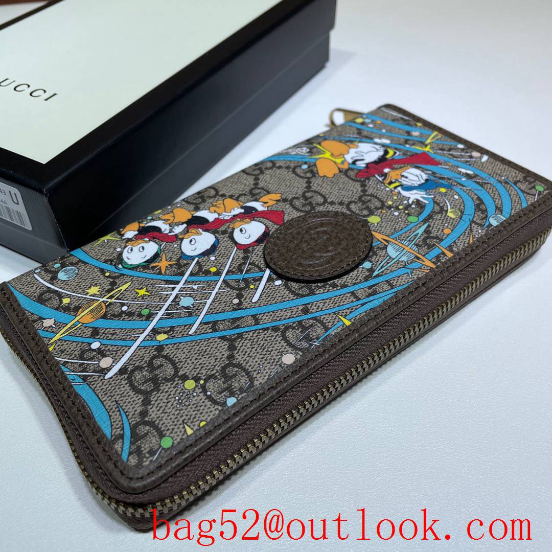 Gucci Long Disney Donald zipper Wallet Purse