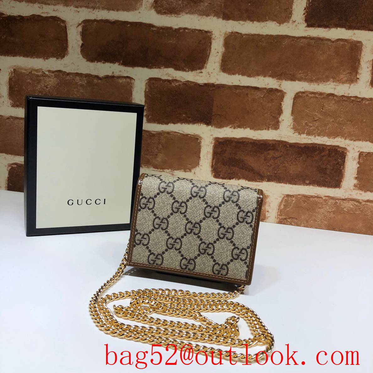 Gucci Horsebit 1955 brown small mini Wallet chain Coin Purse