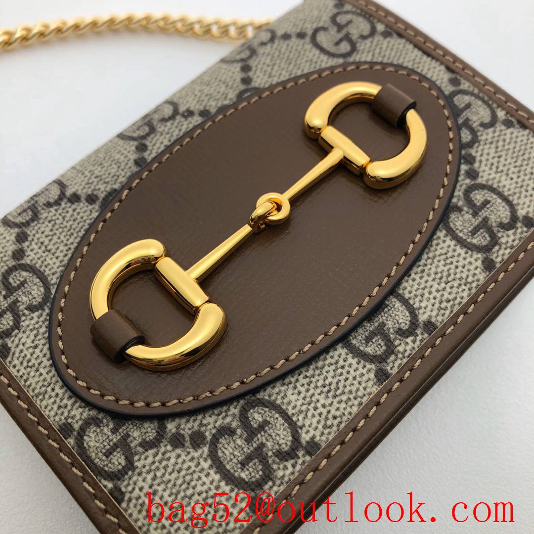 Gucci Horsebit 1955 brown small mini Wallet chain Coin Purse