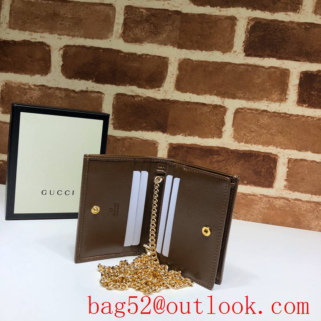 Gucci Horsebit 1955 brown small mini Wallet chain Coin Purse