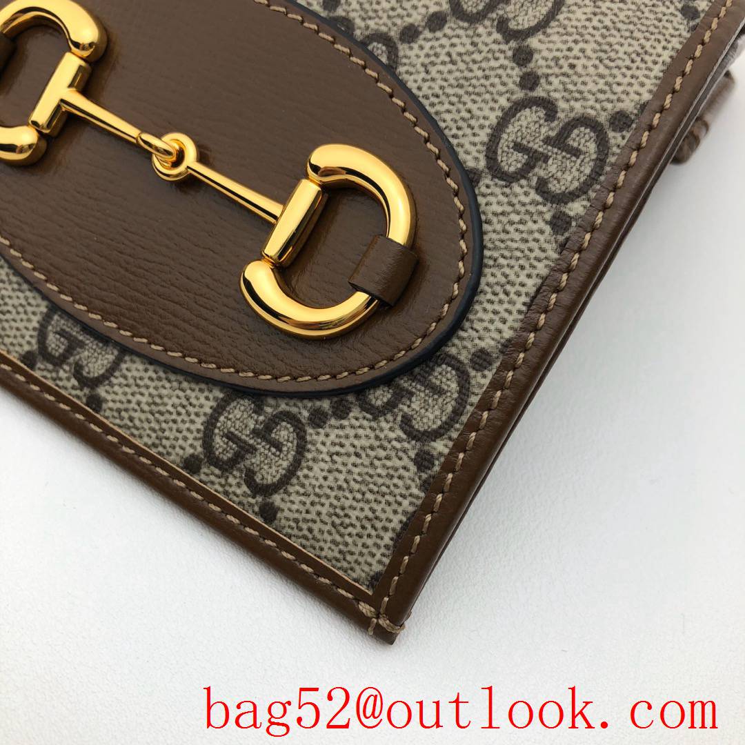 Gucci Horsebit 1955 brown small mini Wallet chain Coin Purse