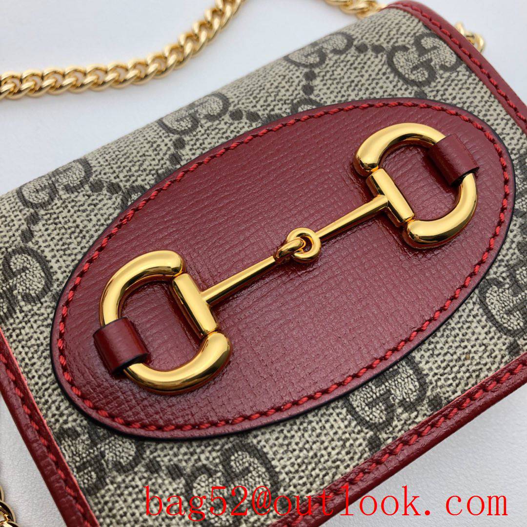 Gucci Horsebit 1955 red small mini Wallet chain Coin Purse