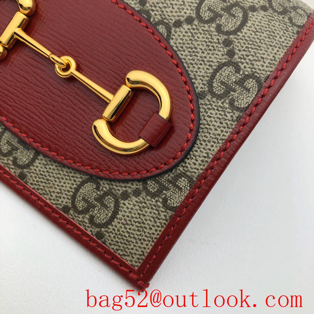 Gucci Horsebit 1955 red small mini Wallet chain Coin Purse