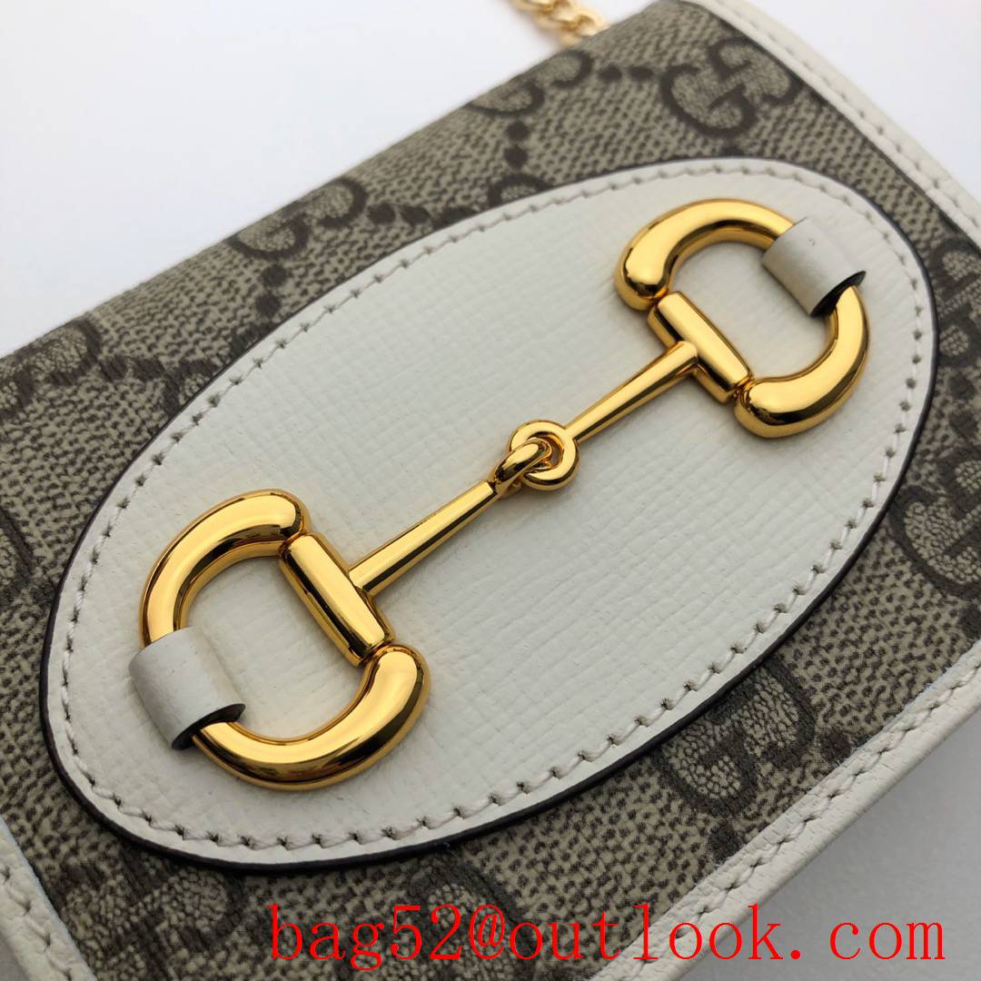 Gucci Horsebit 1955 cream small mini Wallet chain Coin Purse