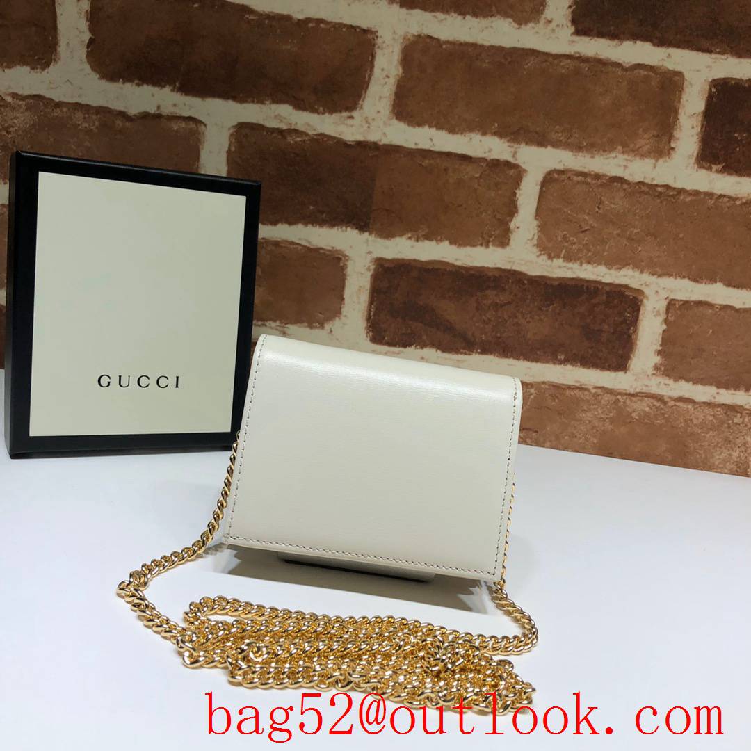 Gucci Horsebit 1955 cream Calfskin Wallet chain Coin Purse