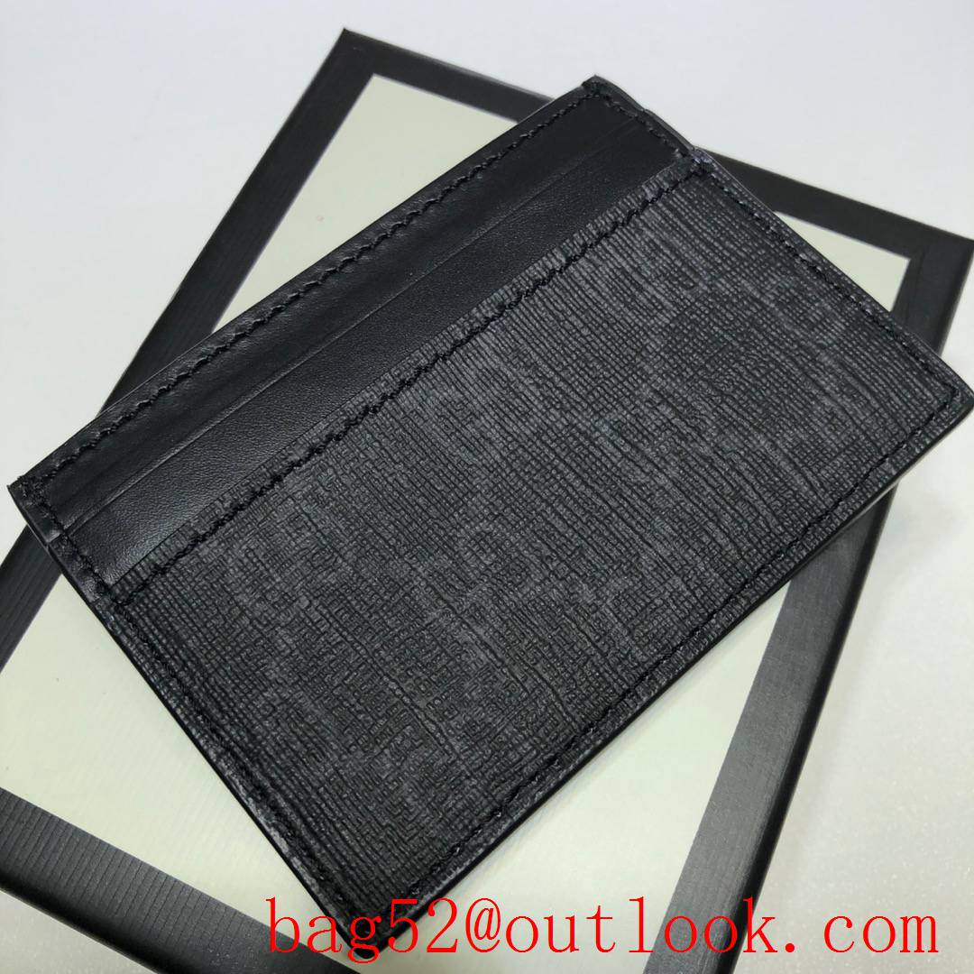 Gucci Print Snake men small black Card Holder Wallet Purse