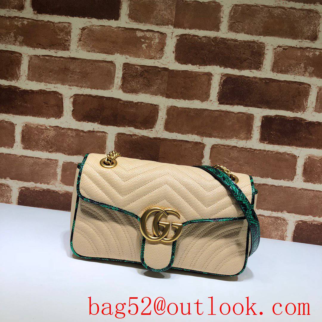 Gucci GG Marmont beige chain Shoulder Bag