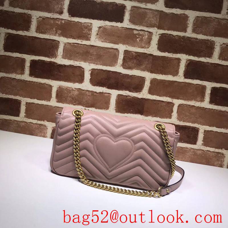 Gucci GG Marmont nude calfskin chain Shoulder Bag