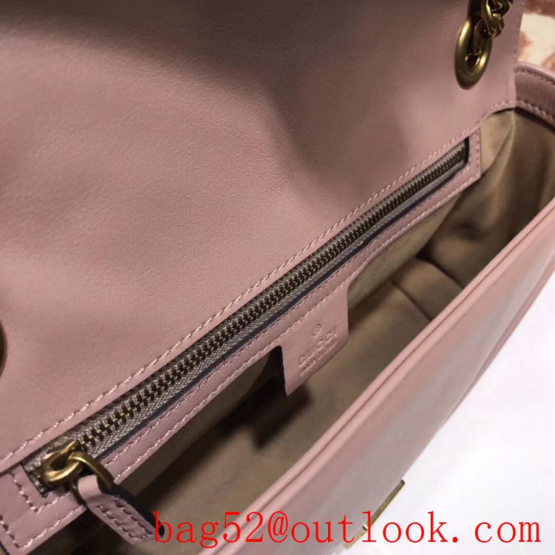 Gucci GG Marmont nude calfskin chain Shoulder Bag