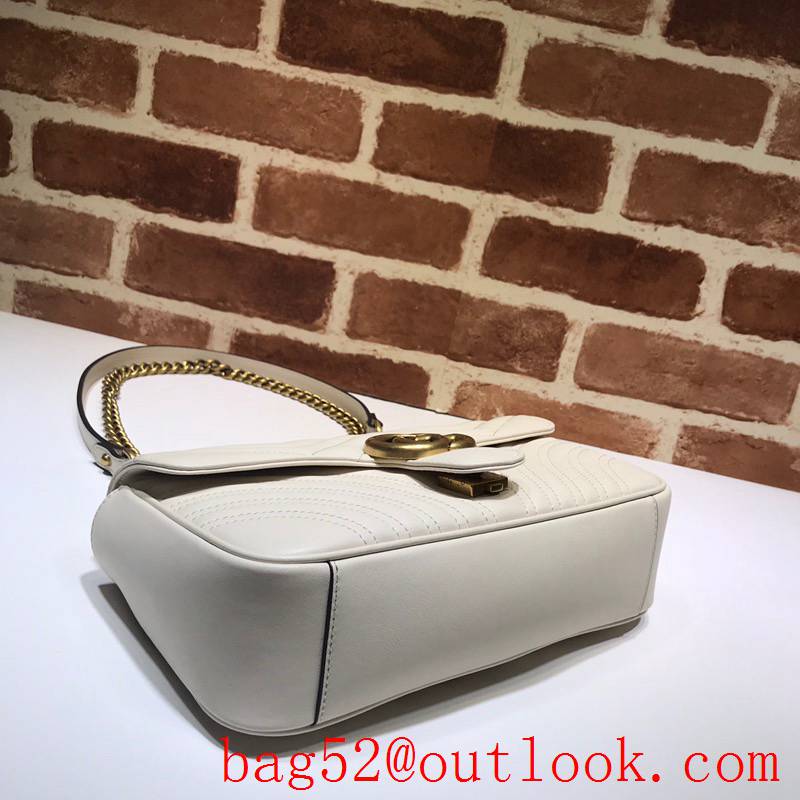 Gucci GG Marmont cream calfskin chain Shoulder Bag