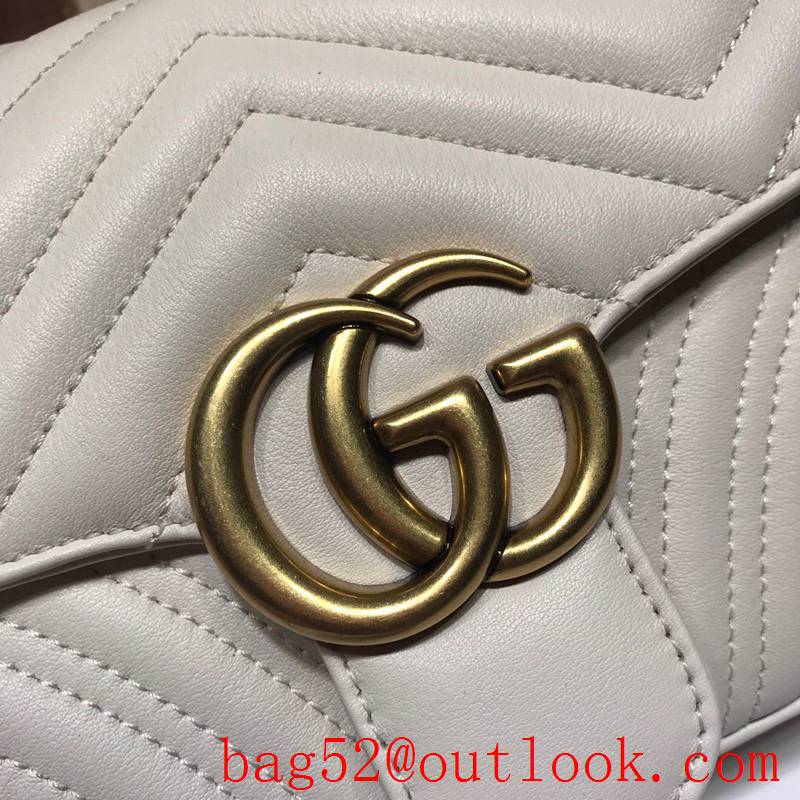 Gucci GG Marmont cream calfskin chain Shoulder Bag