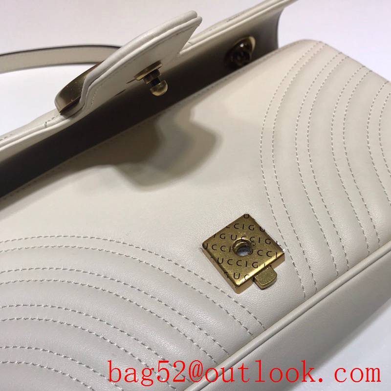 Gucci GG Marmont cream calfskin chain Shoulder Bag