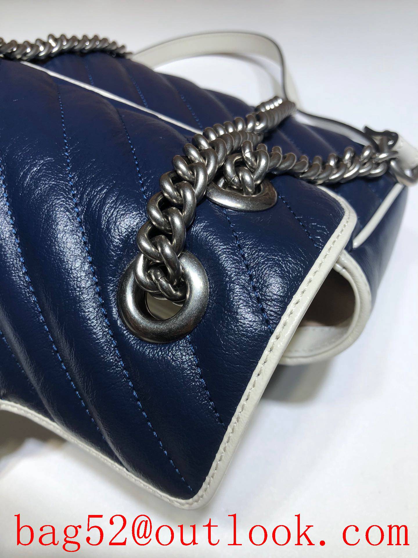 Gucci GG Marmont Mini chain navy Shoulder Bag