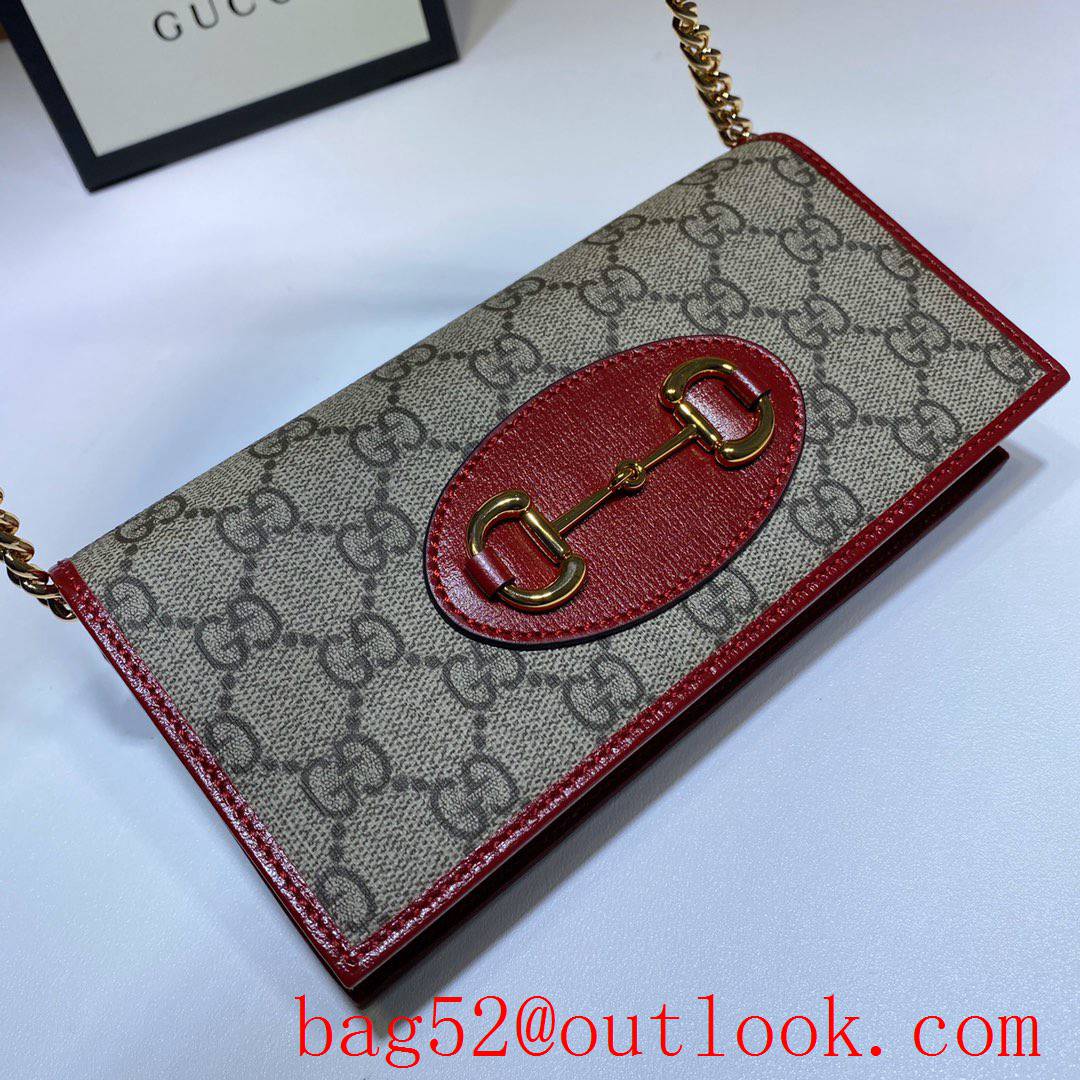 Gucci Horsebit 1955 woc red chain Wallet Purse