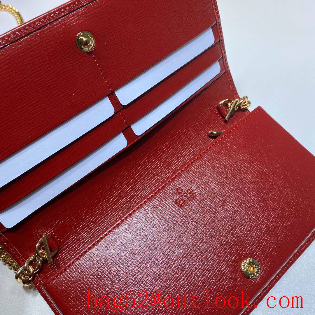 Gucci Horsebit 1955 woc red chain Wallet Purse