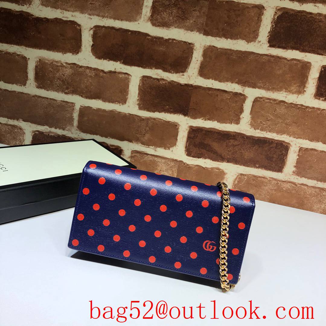 Gucci Horsebit 1955 navy chain woc Wallet Purse