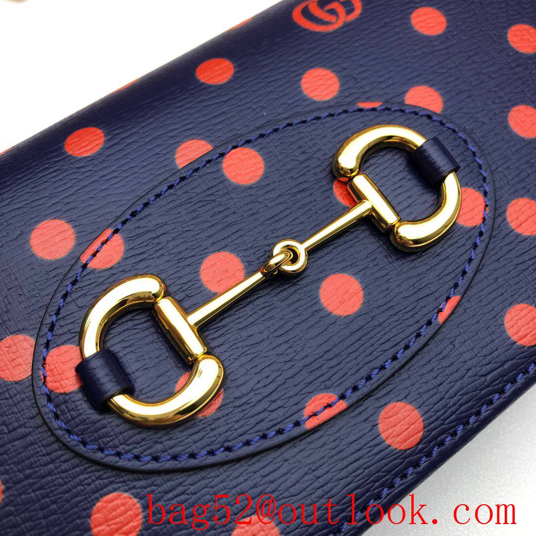 Gucci Horsebit 1955 navy chain woc Wallet Purse