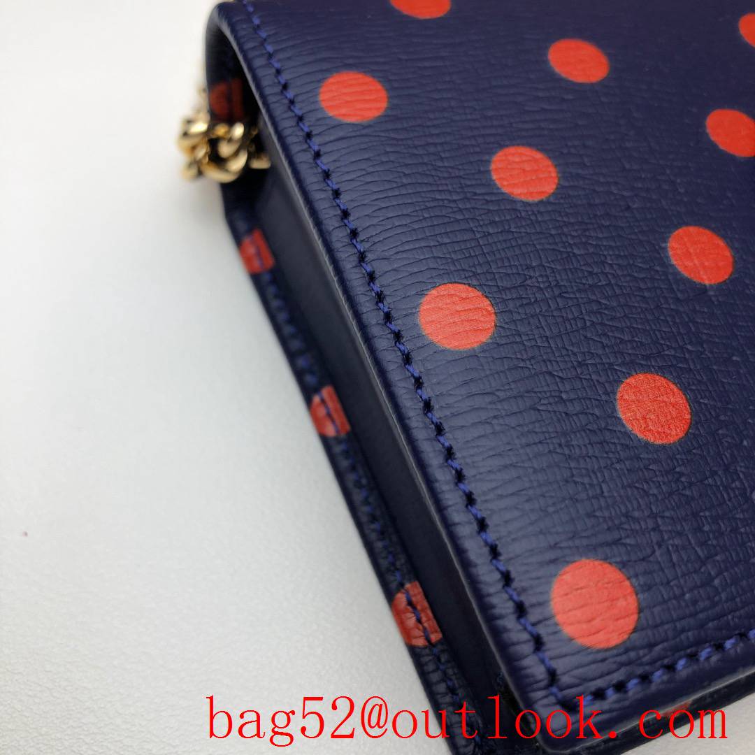 Gucci Horsebit 1955 navy chain woc Wallet Purse